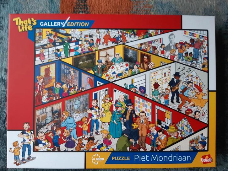 That's life gallery edition.  Piet Mondriaan.  1000 stukjes., Hobby en Vrije tijd, Denksport en Puzzels, Zo goed als nieuw, Legpuzzel