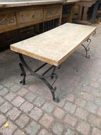 Brocante smeedijzeren tuinbank, Ophalen, Zo goed als nieuw