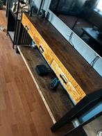 mooie mango houte sidetabel  Stalen frame zwart lengte150cm, Huis en Inrichting, Ophalen, 100 tot 150 cm, Zo goed als nieuw, Overige houtsoorten
