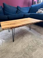 Handgemaakt houten salontafeltje, Ophalen, 100 tot 150 cm, 50 tot 100 cm, Zo goed als nieuw