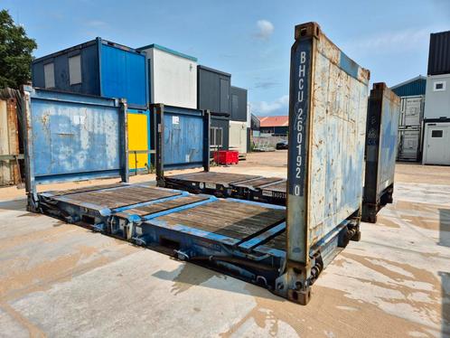 20ft flatracks / container plateau / last plateau te koop, Doe-het-zelf en Verbouw, Kratten en Dozen, Gebruikt, Krat, 100 cm of meer