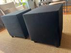 Zwarte Stoffen Kubus hockers Set van 2 42/42 cm, Huis en Inrichting, Banken | Voetenbanken en Poefen, Ophalen, Minder dan 50 cm