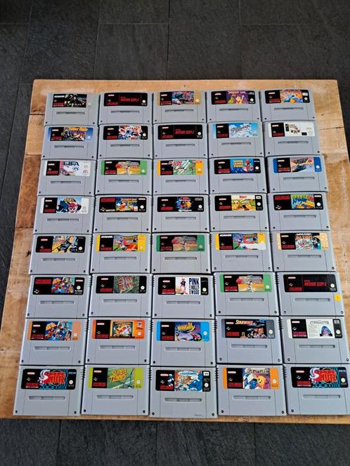 40 super nintendo games, Spelcomputers en Games, Games | Nintendo Super NES, Gebruikt, Avontuur en Actie, 2 spelers, Vanaf 3 jaar