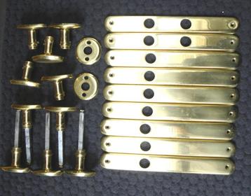 Ovale deurkrukken van puur messing (geel koper) beschikbaar voor biedingen