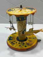 Vintage blikken speelgoed draaimolen carrousel vliegtuigjes, Verzenden