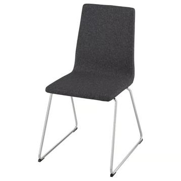 IKEA Lillånäs eetkamerstoel, verchroomd/donkergrijs beschikbaar voor biedingen