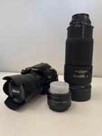 Nikon D80 DSLR camera – Complete set met 3 Nikkor lenzen, Audio, Tv en Foto, Fotografie | Lenzen en Objectieven, Ophalen, Zo goed als nieuw