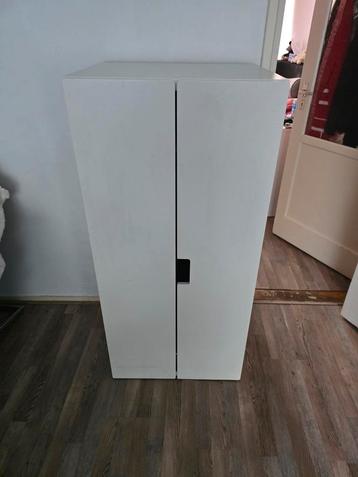 IKEA kledingkast – wit – met roede en lade – 127x60x50 cm –