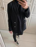 Zwarte blazer met parelmoer knopen, Maat 38/40 (M), H&M, Zwart, Nieuw