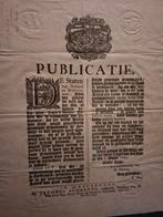 Publicatie uit 1754, Ophalen of Verzenden