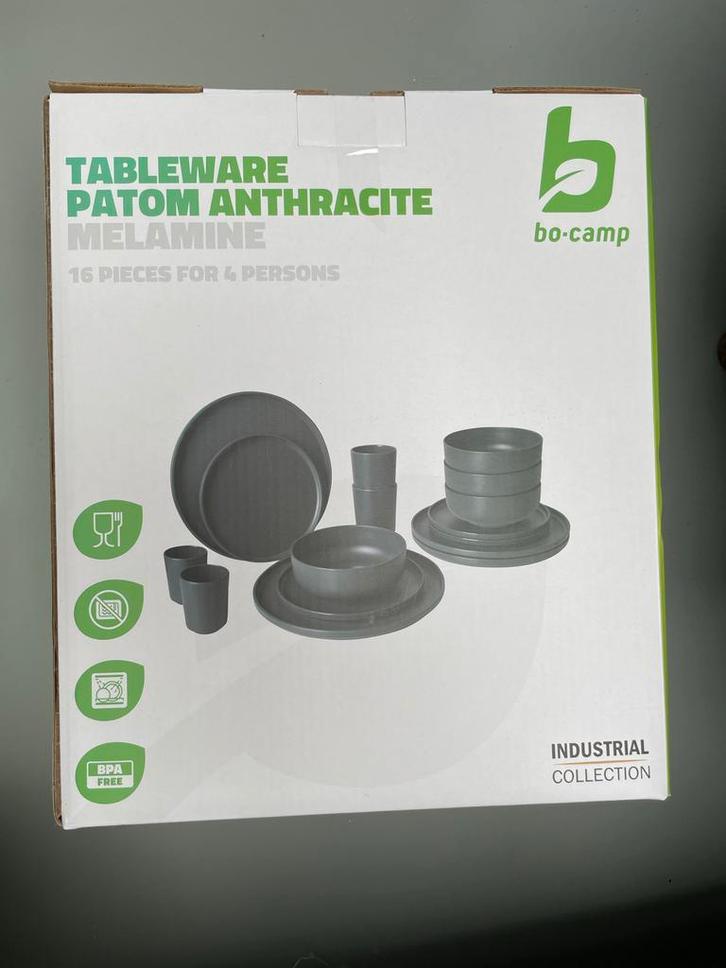 Bo-Camp Servies 4 Persoons - Nieuw, Huis en Inrichting, Keuken | Servies, Nieuw, Compleet servies, Effen, Overige materialen, Ophalen of Verzenden