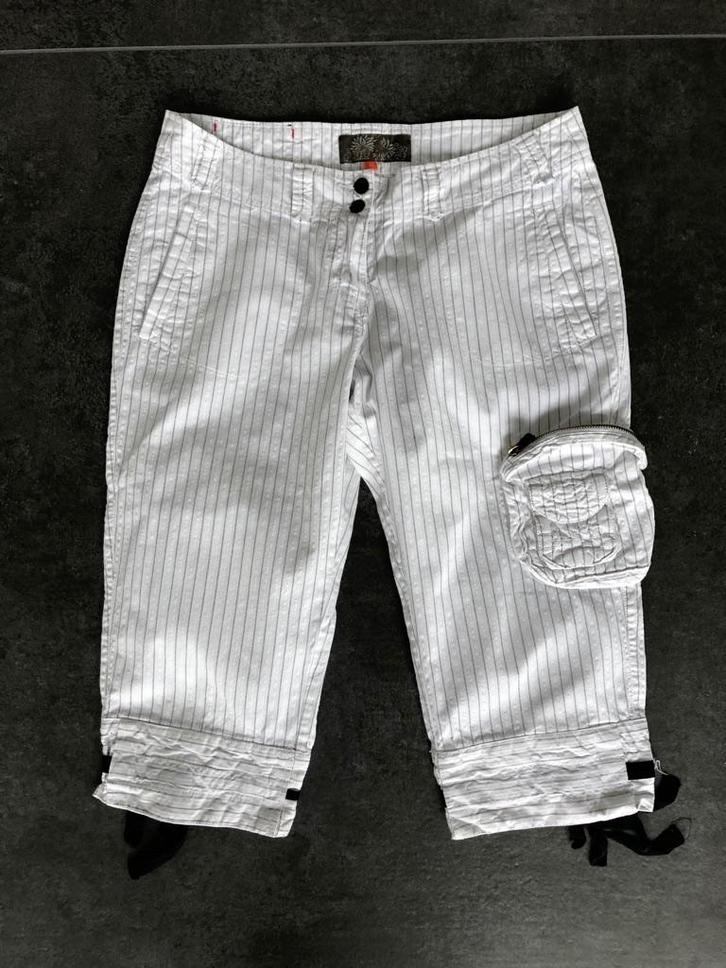 Broek NOT THE SAME, maat 40, Kleding | Dames, Broeken en Pantalons, Gedragen, Maat 38/40 (M), Wit, Driekwart, Verzenden