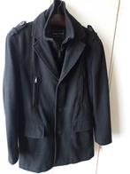 Wollen kapiteinsjas zwart mt 50 split achter., Maat 48/50 (M), Angelo Litrico, Zwart, Ophalen of Verzenden