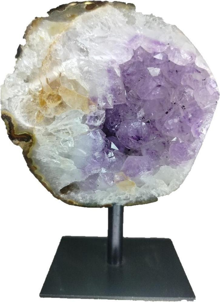 Amethist op standaard - OS13, Verzamelen, Mineralen en Fossielen, Mineraal, Ophalen of Verzenden