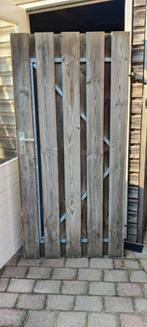Houten Tuinpoort met Metalen Frame, 90 cm 186,5., Ophalen, Gebruikt, Minder dan 100 cm, Looppoort