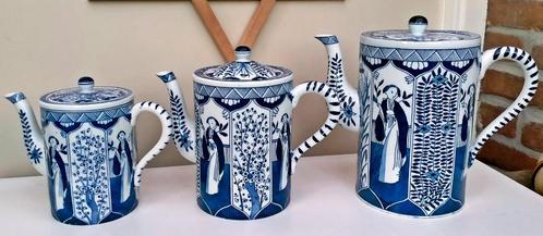 3 Porseleinen Lange Lijs Koffie Thee Potten - 1Koop Samen€30, Antiek en Kunst, Antiek | Porselein, Ophalen of Verzenden