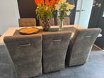 Eethoek met 6 stoelen en slaapbank, Huis en Inrichting, Gebruikt, 100 tot 150 cm, 200 cm of meer, Ophalen of Verzenden