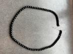 Zwarte onyx/toermalijn dames- herenketting – slotje defect, Ophalen of Verzenden, Overige materialen, Ketting