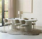 Organische eetkamertafel - 4, 6 of 8 personen, 100 tot 150 cm, Rond, Ophalen of Verzenden, Zo goed als nieuw