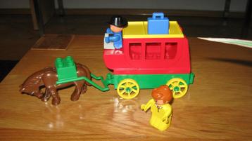 Duplo Lego . Paard met koets. { vintage ] [zolder opruiming] beschikbaar voor biedingen