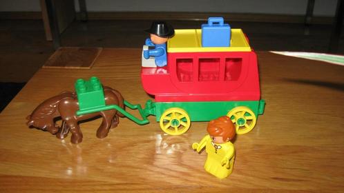 Duplo Lego . Paard met koets. { vintage ] [zolder opruiming], Kinderen en Baby's, Speelgoed | Duplo en Lego, Gebruikt, Duplo, Losse stenen