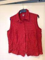 Scarva blouse mouwloos mt 46 linnen steenrood., Ophalen of Verzenden, Zo goed als nieuw, Maat 46/48 (XL) of groter, Rood