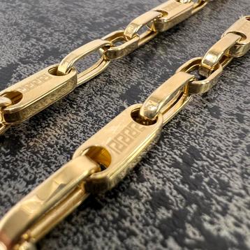 14k gouden ketting monte carlo schakel versace beschikbaar voor biedingen