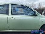 NISSAN MICRA 3 K12 Groen D30G Rechts deur portier 2002-2010, Ophalen, Gebruikt, -, Deur