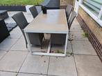 Tuintafel met 4 stoelen., Ophalen, 4 zitplaatsen, Aluminium, Zo goed als nieuw