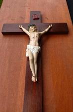 Bronzen Corpus op Eikenhouten Kruis, Ophalen of Verzenden