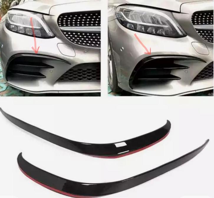 Mercedes w 205 AMG line Voorbumper spoilers links en rechts, Auto diversen, Tuning en Styling, Ophalen of Verzenden