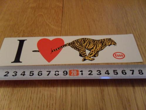 sticker I love ESSO  tijger, Verzamelen, Stickers, Zo goed als nieuw, Bedrijf of Vereniging, Ophalen