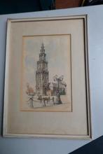 Martinitoren Groningen - Aquarel - Bob Brobbel 1907-1971, Antiek en Kunst, Ophalen