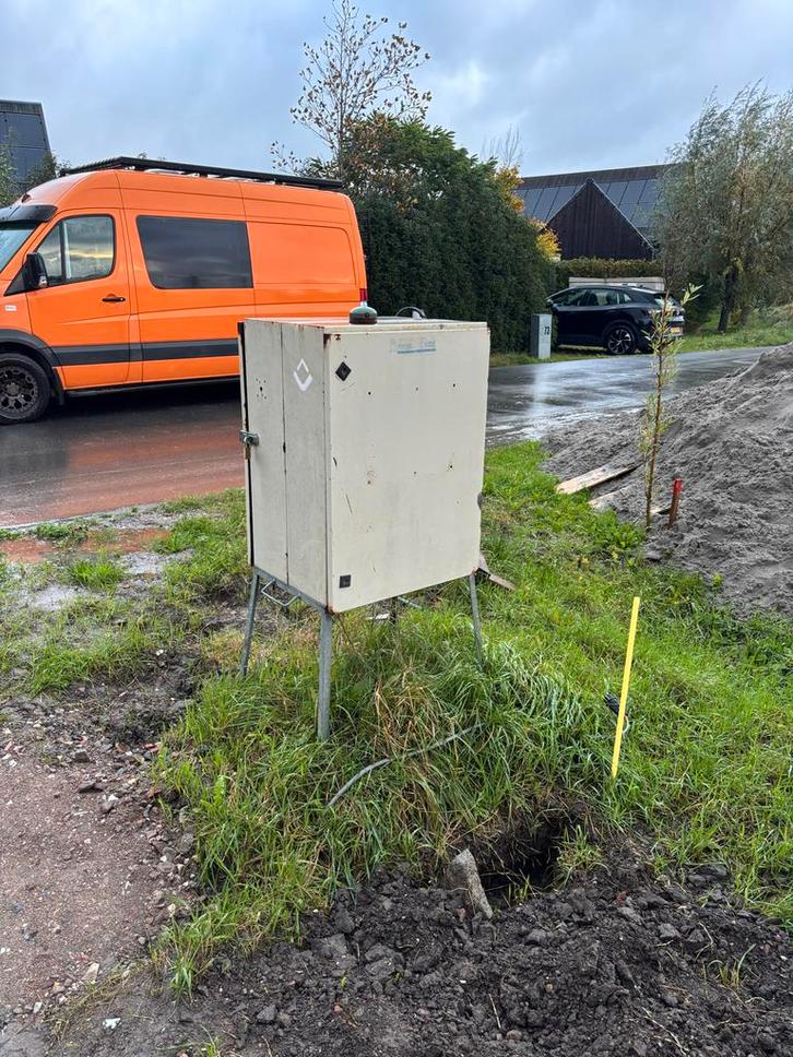 Bouwkast voor elektra en water, Tuin en Terras, Tuinschermen, Gebruikt, Staal, Minder dan 100 cm, Ophalen