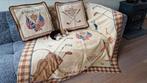 Engelse style plaid en 2 kussens., Huis en Inrichting, Ophalen of Verzenden, Zo goed als nieuw, Vierkant