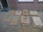 Nog ongeveer 40 jute zakken gemengde opdruk, Ophalen of Verzenden, Nieuw, Crème, Minder dan 100 cm
