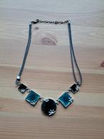 Heel mooie ketting met vijf hangers in verschillende grootte, Ophalen of Verzenden, Zo goed als nieuw, Blauw, Verstelbaar