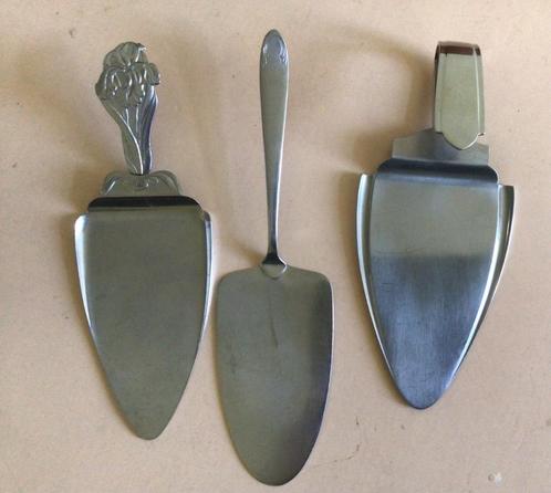 Gero Zilmeta, 3x taartschep, gebakschep, diverse, vintage, Antiek en Kunst, Antiek | Bestek, Ophalen of Verzenden