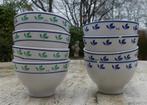 D.E. Douwe Egberts Koffie Spoel Kommen Blauw en Groene Bloem, Huis en Inrichting, Keuken | Servies, Ophalen of Verzenden, Nieuw