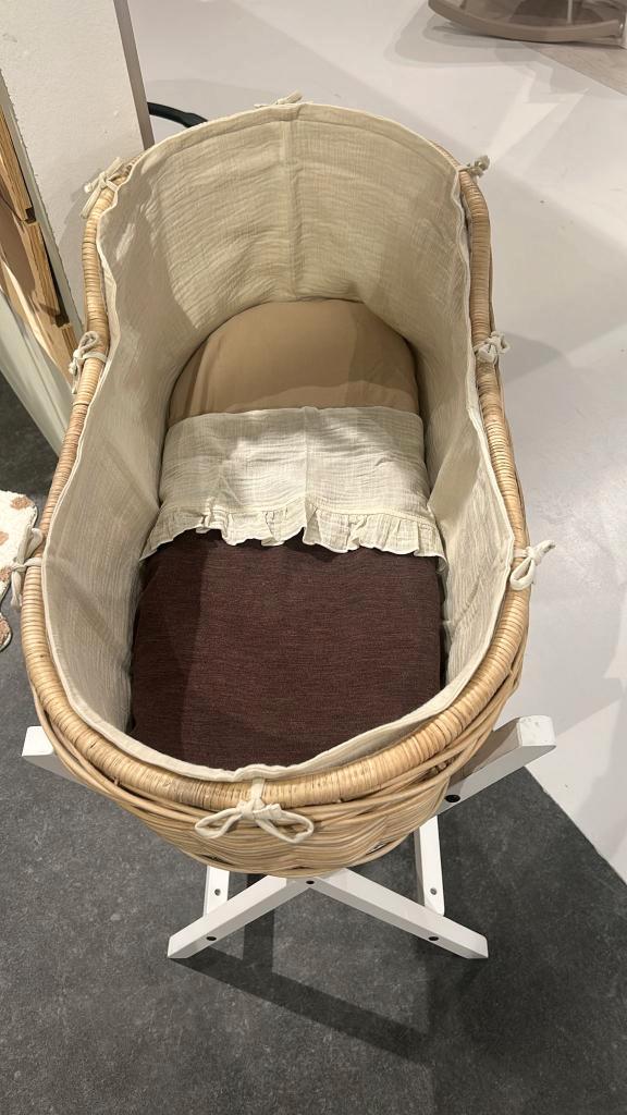 Moses Wieg Natural Beige, Kinderen en Baby's, Babywiegjes en Ledikanten, Zo goed als nieuw, Wieg, Ophalen