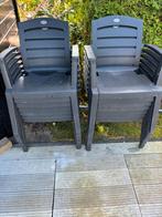 Hartman tuinstoelen antraciet 14 stuks, Ophalen, Zo goed als nieuw, Kunststof