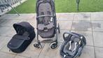 3 in 1 wandelwagen: maxi cosi, Kinderen en Baby's, Kinderwagens en Combinaties, Ophalen, Gebruikt, Verstelbare duwstang, Combiwagen