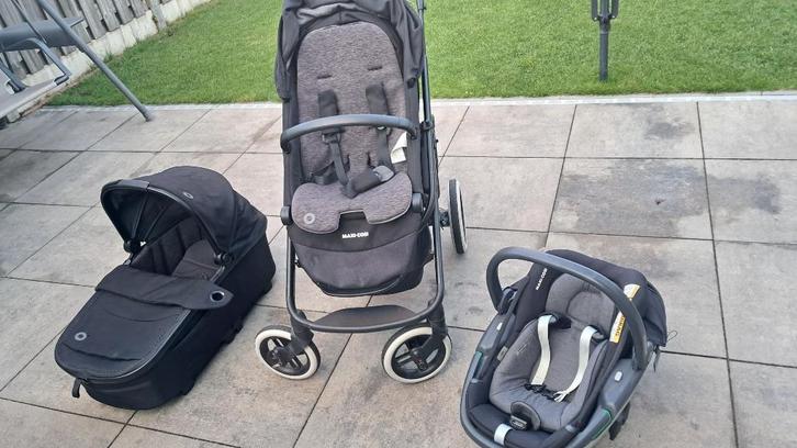 3 in 1 wandelwagen: maxi cosi, Kinderen en Baby's, Kinderwagens en Combinaties, Gebruikt, Combiwagen, Maxi-Cosi, Verstelbare duwstang