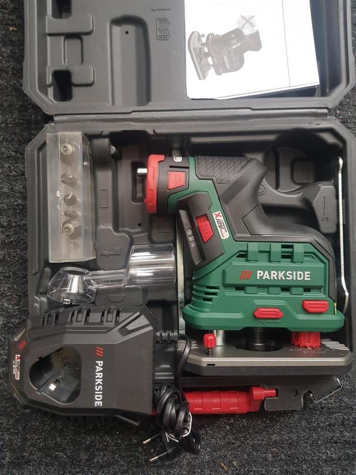 Parkside 12v accu bovenfrees machine, Doe-het-zelf en Verbouw, Gereedschap | Freesmachines, Nieuw, Accu, Bovenfrees, Ophalen