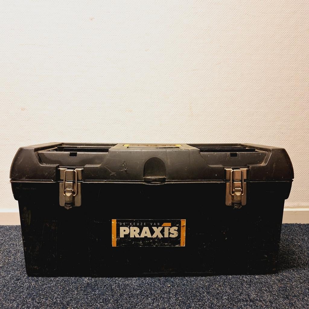Praxis Gereedschapskist/Gereedschapskoffer (Zwart), Gebruikt, Postbus 123, 1234 AB, Amsterdam, Praxis, Info@praxis.nl