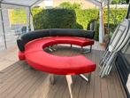 Leren kwart ronde bankjes te koop, Huis en Inrichting, Ophalen, 150 tot 200 cm, Zo goed als nieuw, Modern