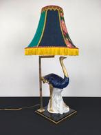 Vintage 1970s Tafellamp met Struisvogel in Porselein, Ophalen