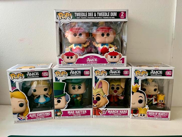 Funko Pop! Diverse nummers van Alice in Wonderland, Verzamelen, Poppetjes en Figuurtjes, Gebruikt, Ophalen of Verzenden