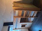 Steigerhout hoogslaper bed, Ophalen, 85 tot 100 cm, Gebruikt, Matras