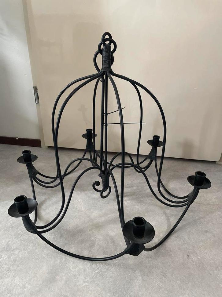 Zwarte Plafond Kandelaar, Huis en Inrichting, Woonaccessoires | Kandelaars en Kaarsen, Zo goed als nieuw, Kandelaar, Minder dan 25 cm